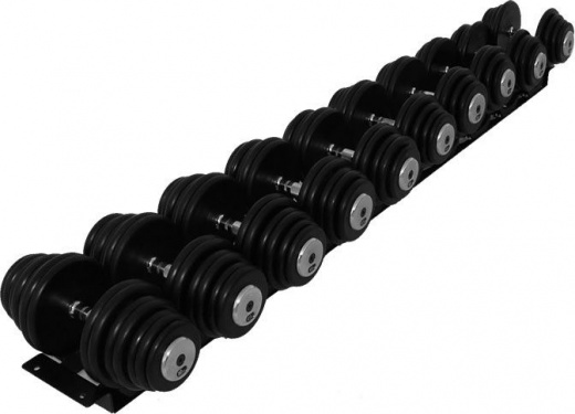 Гантельный ряд BASIC (шаг 2,5 кг, 10 пар) PROFI-FIT 2,5-25 кг