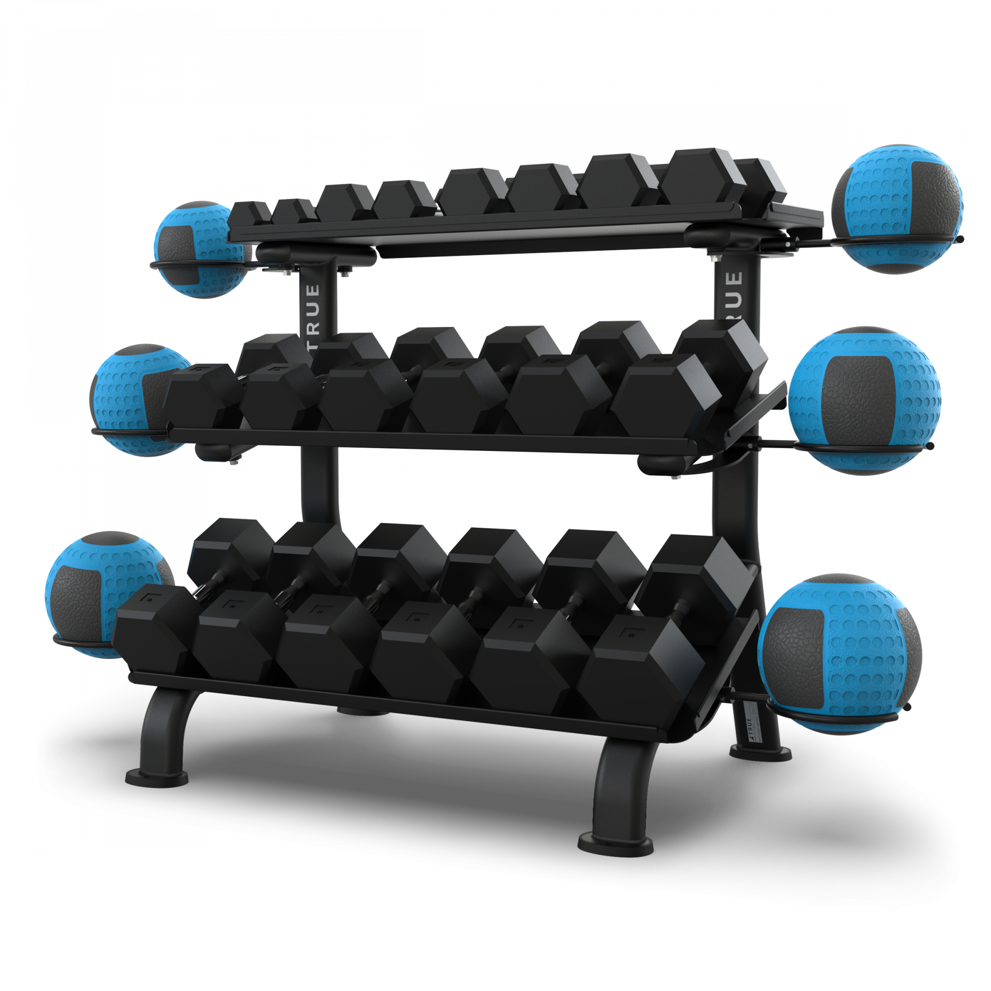 Стойка для гантелей трехрядная True FS-24